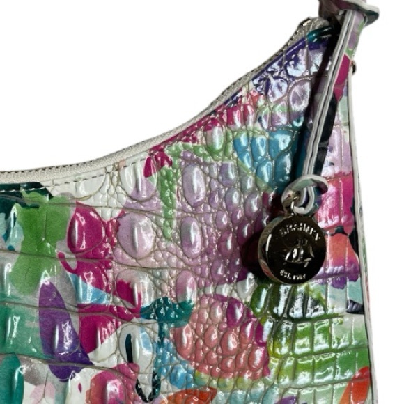 Brahmin Esme Daylily Multicolor Croc-Embossed Shoulder Bag - Picture 3 of 7